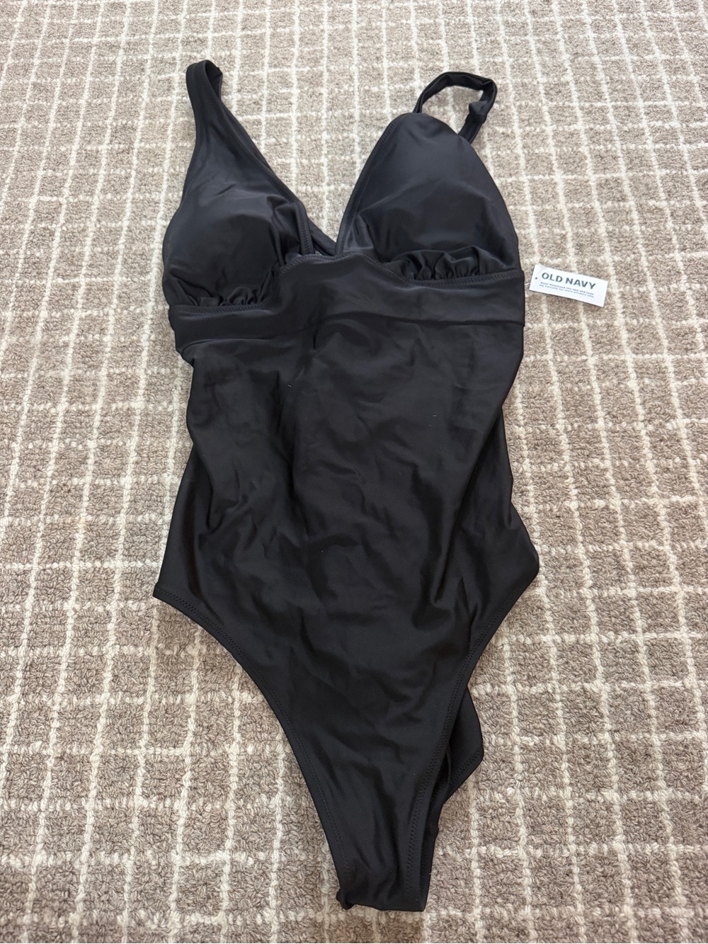 Old Navy Black One-Piece Swimsuit with Supportive Cups